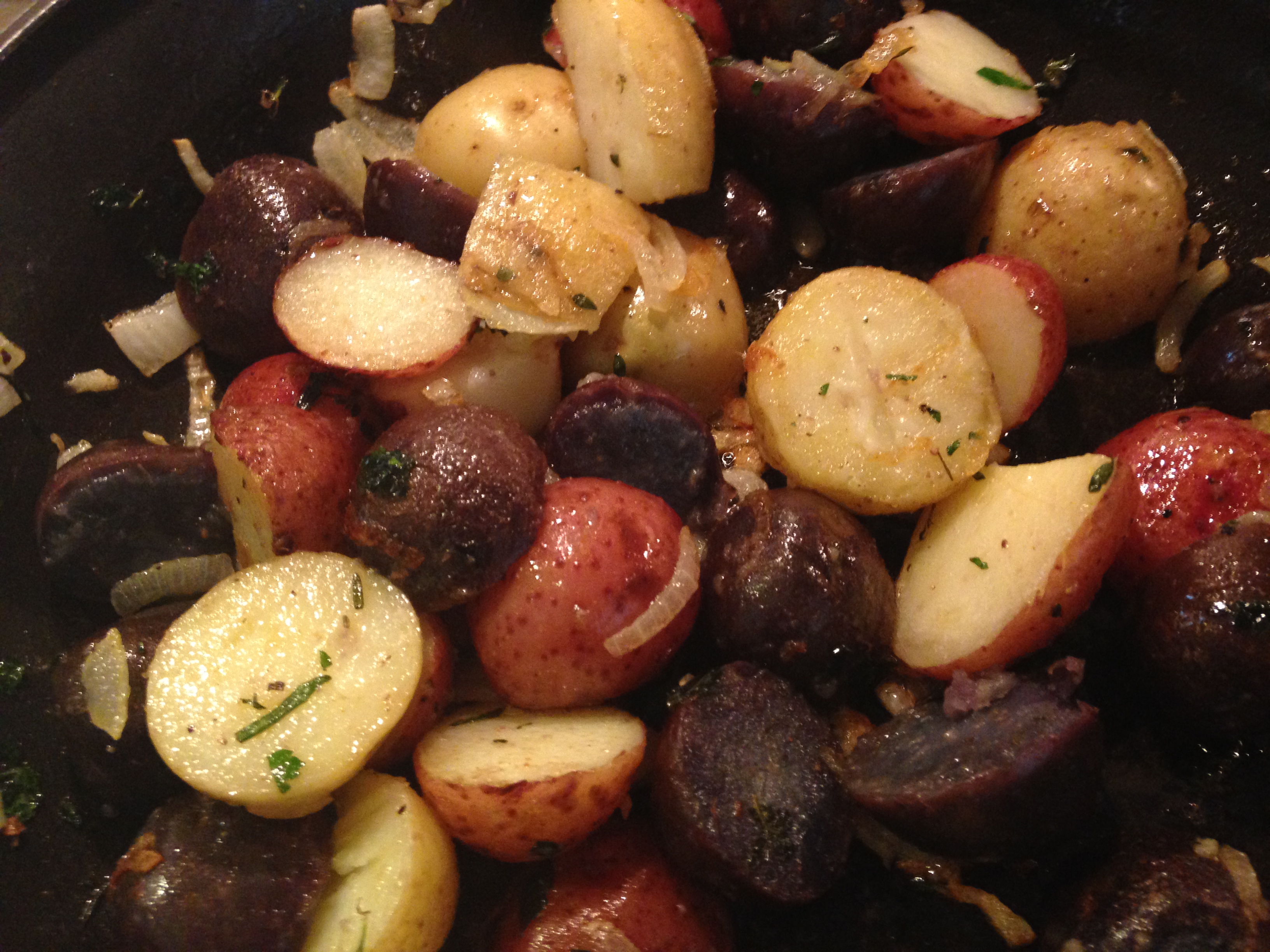 Herb Roasted (Patriotic) Potatoes