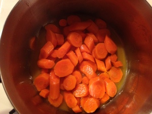 Cooking the carrots