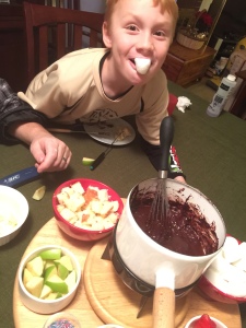 The kids love the fondue!