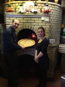 The wonderful wait staff at Giovannis pizzeria