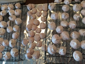 Drying the meringues
