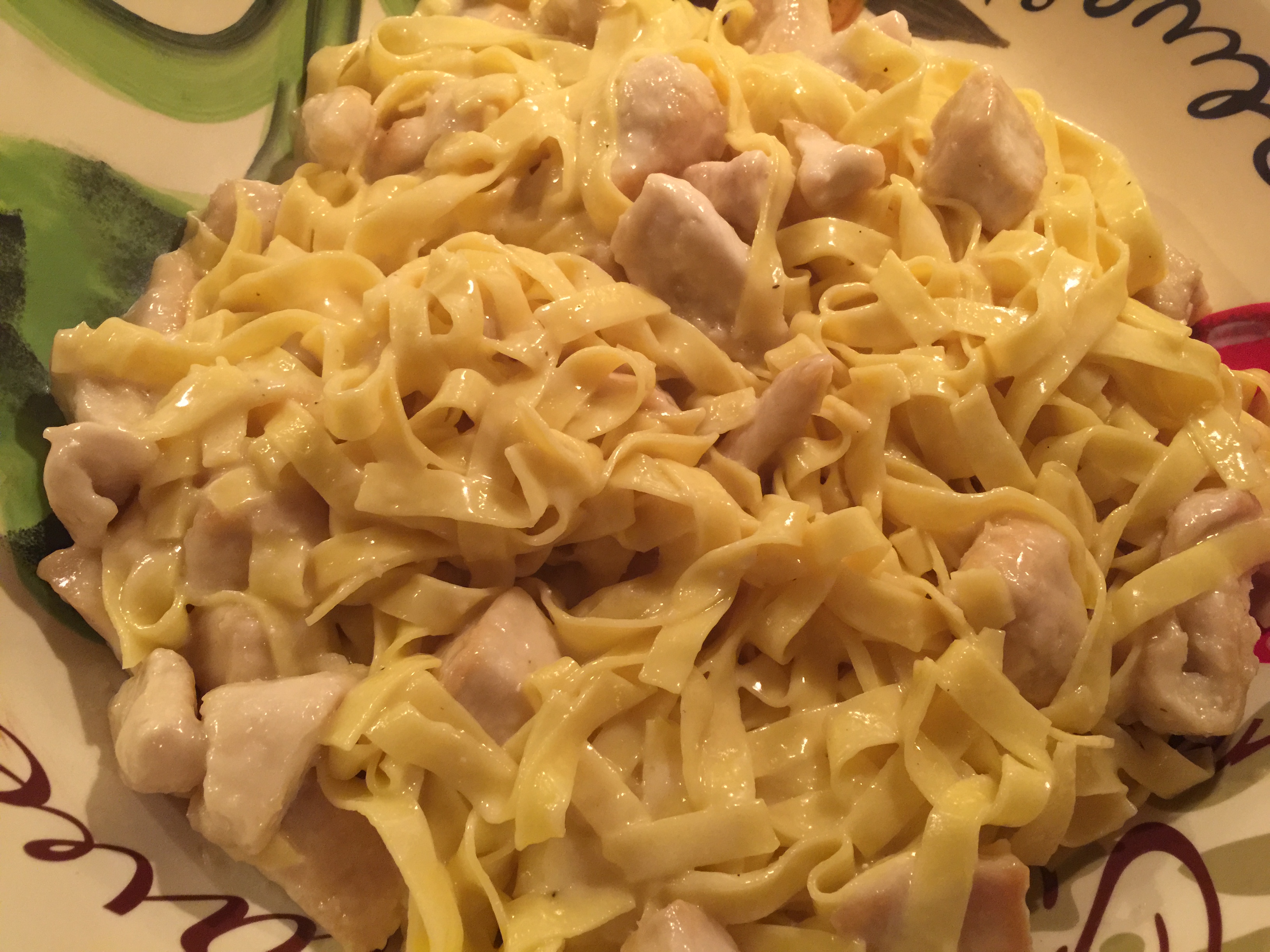 Super Fast Tagliatelle Alfredo with Chicken